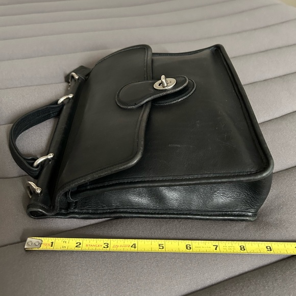 RARE Vintage COACH Willis Crossbody Bag Black/Nickel - Picture 4 of 12
